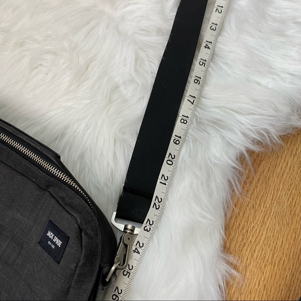 Jack Spade New York Oxford Tech Crossbody Laptop Travel Work Bag Charcoal Grey - Picture 6 of 12